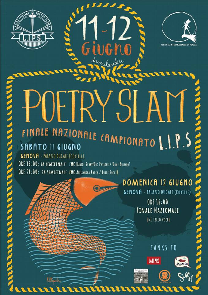 A Genova le Finali Nazionali del Campionato Poetry Slam LIPS 2015/2016